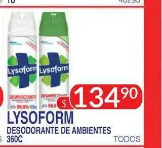 Masivos Lysoform Desodorante De Ambientes 360 c oferta