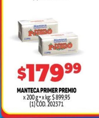 Makro Manteca primer premio oferta