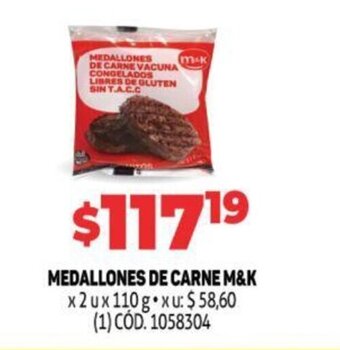Makro Medallones de carne M&K oferta