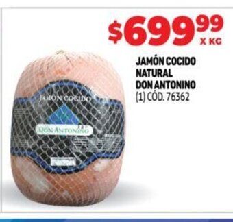Makro Jamón cocido natural don antonino oferta