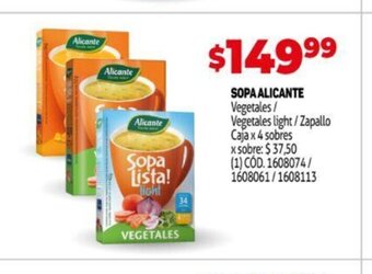 Makro Sopa alicante oferta