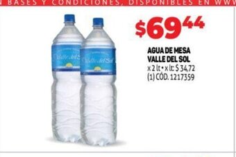 Makro Agua de mesa valle del sol oferta