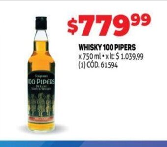 Makro Whisky 100 pipers oferta