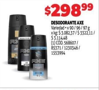 Makro Desodorante Axe oferta