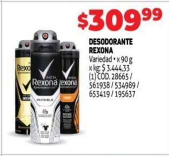 Makro Desodorante Rexona oferta