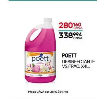 Nini Mayorista Poett Desinfectante x 4l oferta