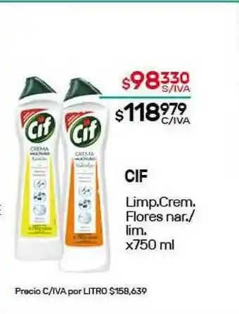 Nini Mayorista Cif Limp. Crem Flores x 750ml oferta