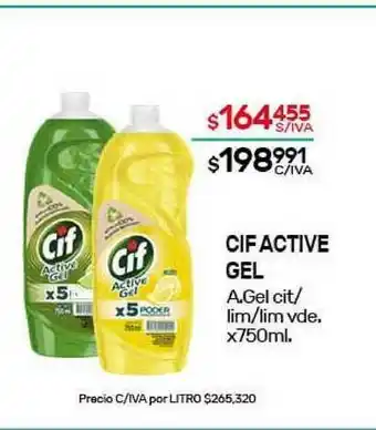 Nini Mayorista Cif Active Gel x 750ml oferta