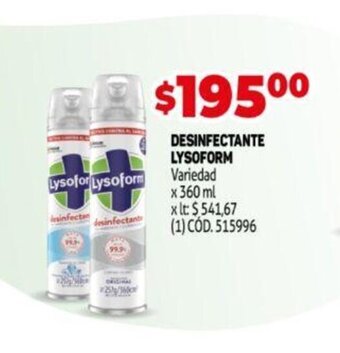Makro Desinfectante Lysoform oferta