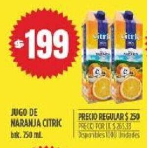 Supermercados Vea Jugo De Naranja Citric oferta