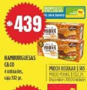 Supermercados Vea Hamburguesas C& Co oferta
