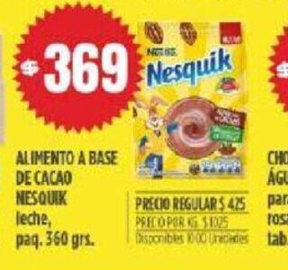 Supermercados Vea Nesquik Alimento A Base De Cacao oferta