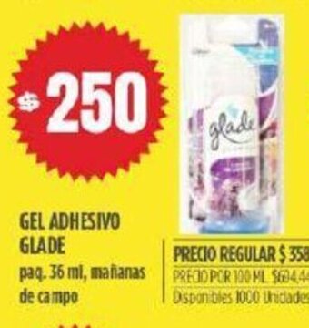 Supermercados Vea Glade Gel Adhesivo oferta