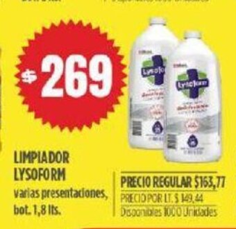 Supermercados Vea Lysoform Limpiador oferta