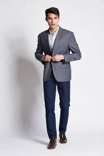Saco elegante sport azulino