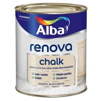 Pinturerías Rex Chalk paint pintura a la tiza marfil elocuente 1lts alba oferta