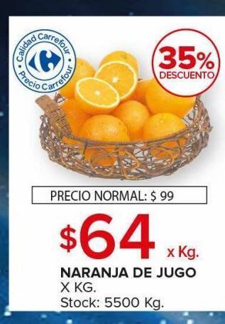 Carrefour Maxi Naranja de jugo oferta