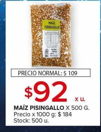 Carrefour Maxi Maíz pisingallo x 500g oferta
