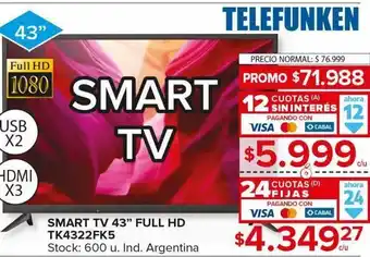 Carrefour Maxi Smart tv 43" oferta