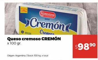 Disco Queso cremoso cremon 100g oferta
