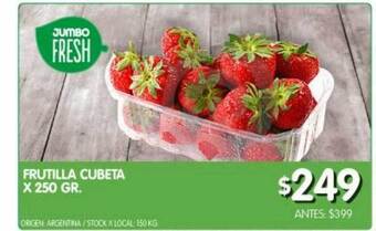 Jumbo Frutilla cubeta oferta