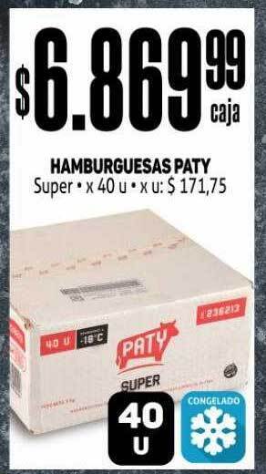 Makro Hamburguesas paty oferta