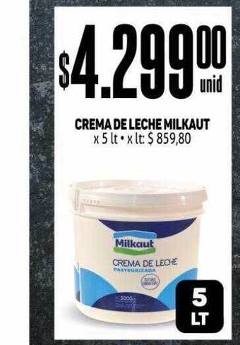 Makro Crema de leche milkaut oferta