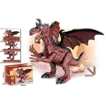 Pinturerías Rex Dinosaurio dragón de juguete a pila camina luz y sonido pone huevos oferta