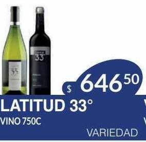 Masivos Latitud 33° vino oferta