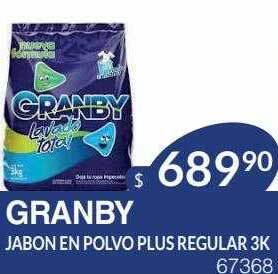 Masivos Granby jabon en polvo plus regular oferta