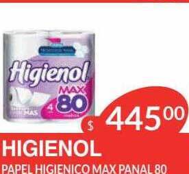 Masivos Higienol papel higienico max panal oferta