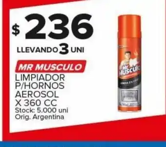 Carrefour Maxi Mr Musculo Limpiador P/Hornos Aerosol x360 Cc oferta