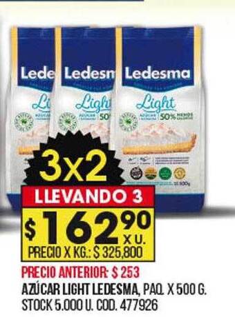 Coto Azúcar light ledesma oferta