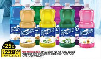 Coto Limpiador líquido para pisos varias fragancias procenex oferta