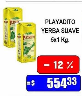 Dulcenter Playadito yerba suave oferta