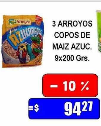 Dulcenter 3 arroyos copos de maiz azuc oferta