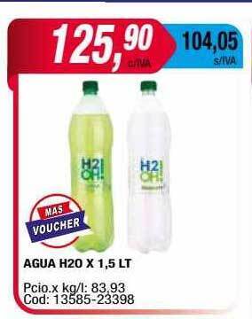 Maxiconsumo Agua h2o oferta