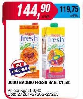 Maxiconsumo Jugo baggio fresh sab. oferta