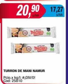 Maxiconsumo Turron de mani namur oferta