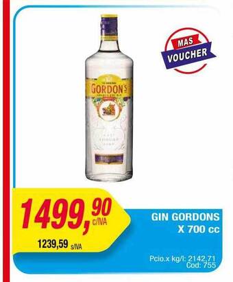 Maxiconsumo Gin gordons oferta