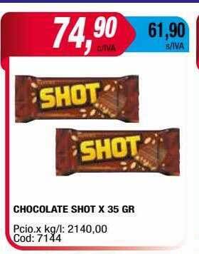Maxiconsumo Chocolate shot oferta