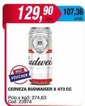 Maxiconsumo Cerveza budweiser oferta