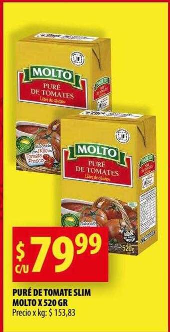 Punto Mayorista Puré de tomate slim molto oferta