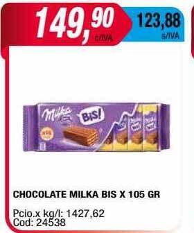 Maxiconsumo Chocolate milka bis oferta