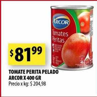 Punto Mayorista Tomate perita pelado arcor oferta