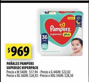 Punto Mayorista Pañales pampers supersec hiperpack oferta