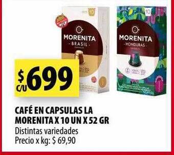 Punto Mayorista Café en capsulas la morenita oferta