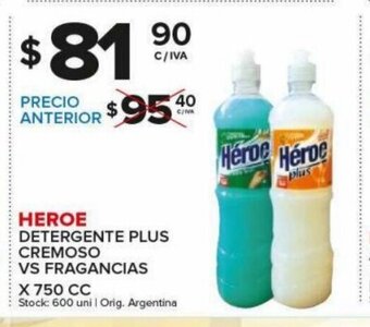 Carrefour Maxi Heroe Detergente Plus Cremoso Vs Fragancias oferta