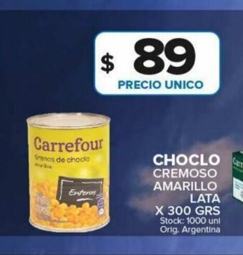 Carrefour Maxi Choclo Cremoso Amarillo Lata oferta