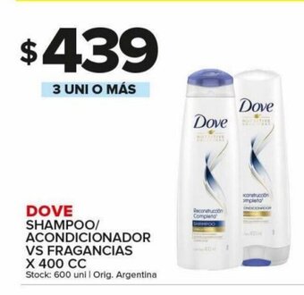 Carrefour Maxi Dove Shampoo/Acondicionador Vs Fragancias oferta